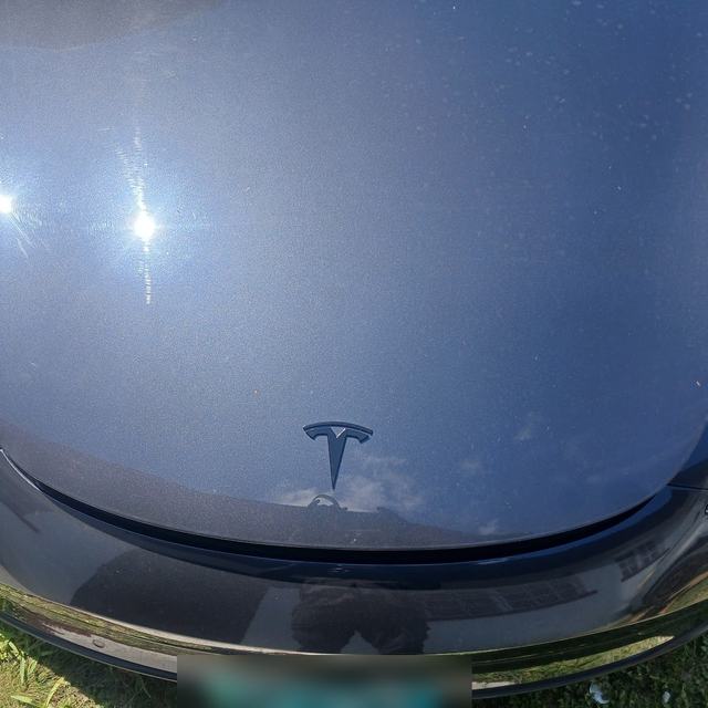 Car hood and windshield area