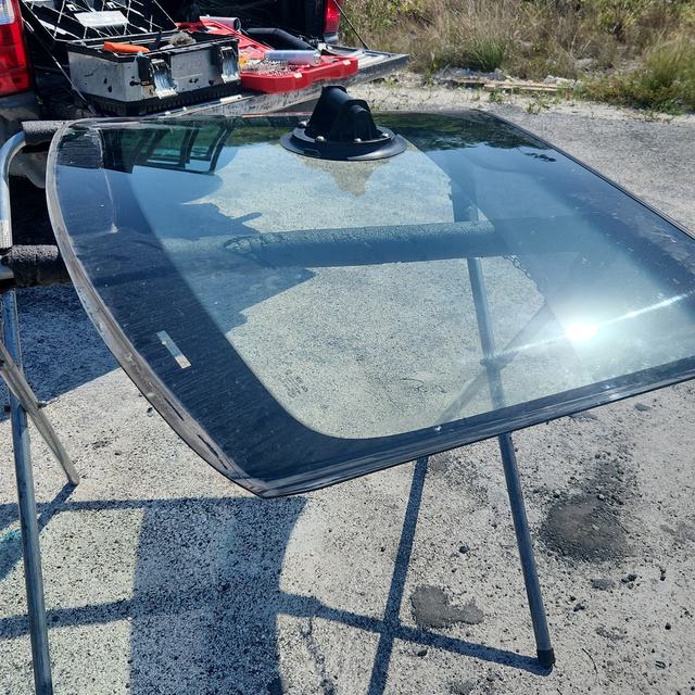 New windshield ready for installation